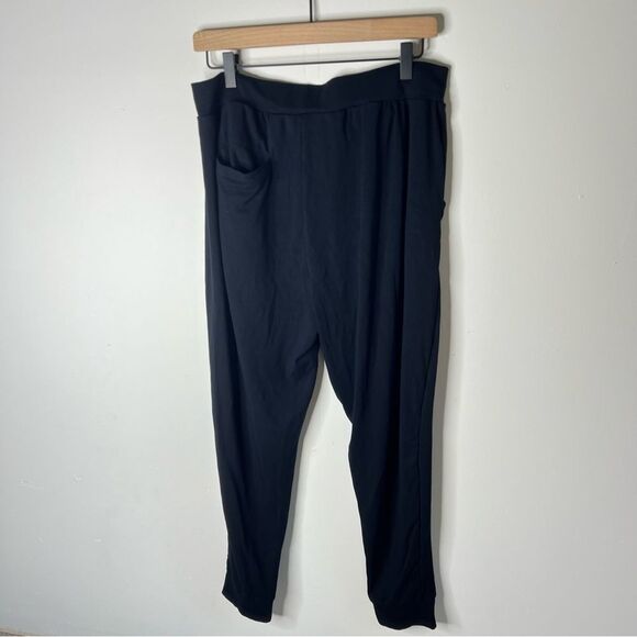 Cozy Earth Bamboo Rib Knit Black Lounge Joggers Womens XL Stretch Pull On Pocket - Picture 10 of 14